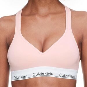 Calvin Klein Modern Cotton Lift Lightly Lined Wireless Bralette, Light Pink XL